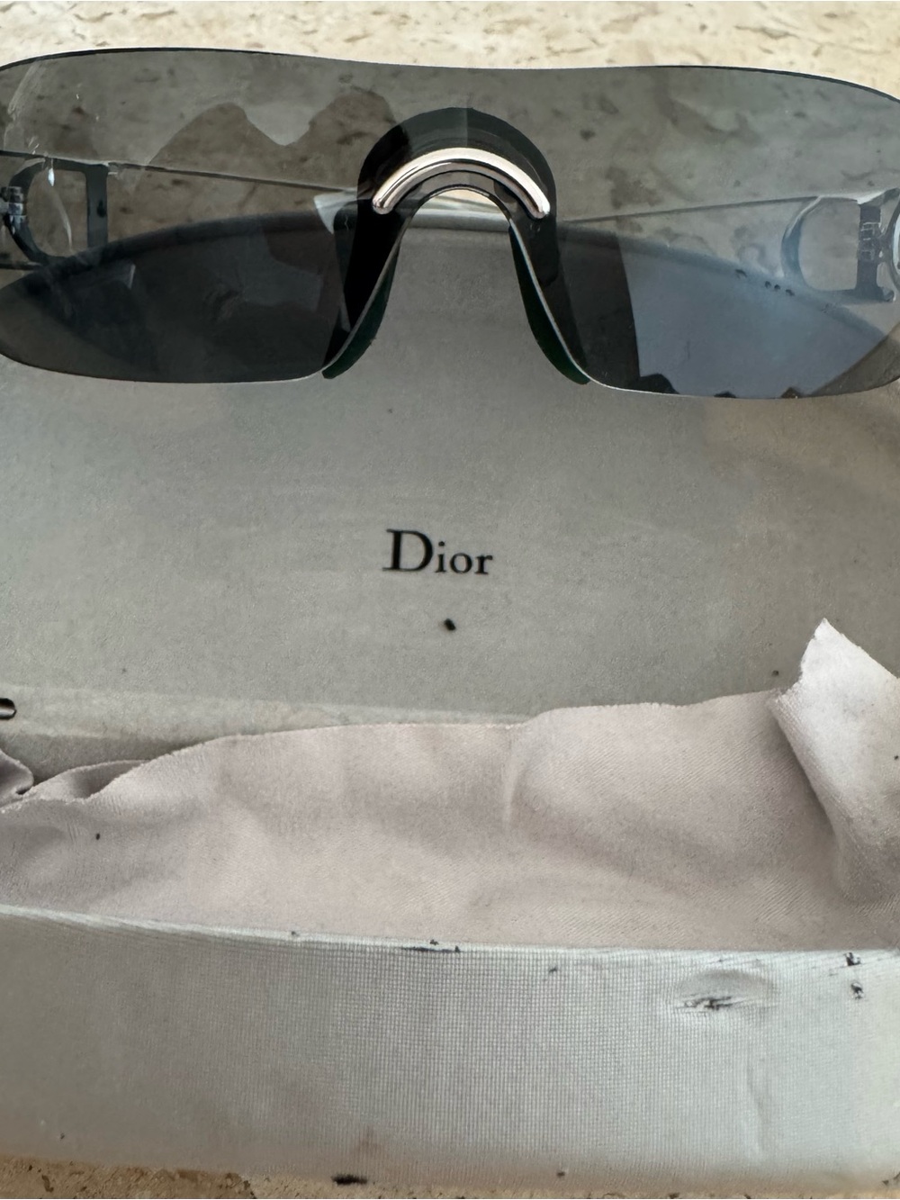Dior Vintage Sunglasses Miss Diorella Smoke Lenses with Silver Accent